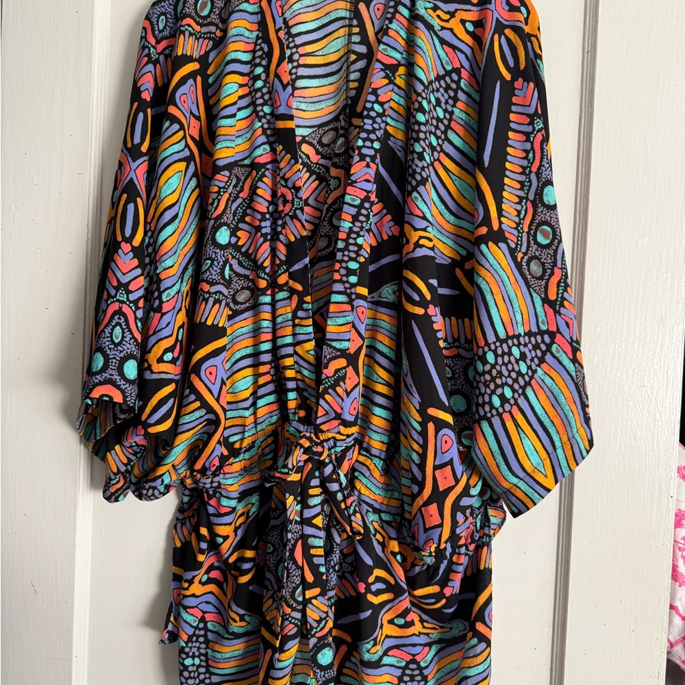 Melissa McCarthy Multicolor Abstract Kimono 1x